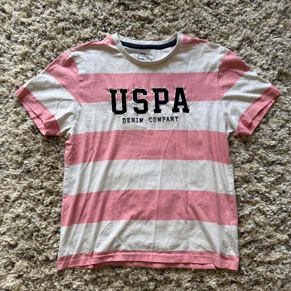 U.S. Polo Assn. Striped USPA Denim Co. Baby Tee